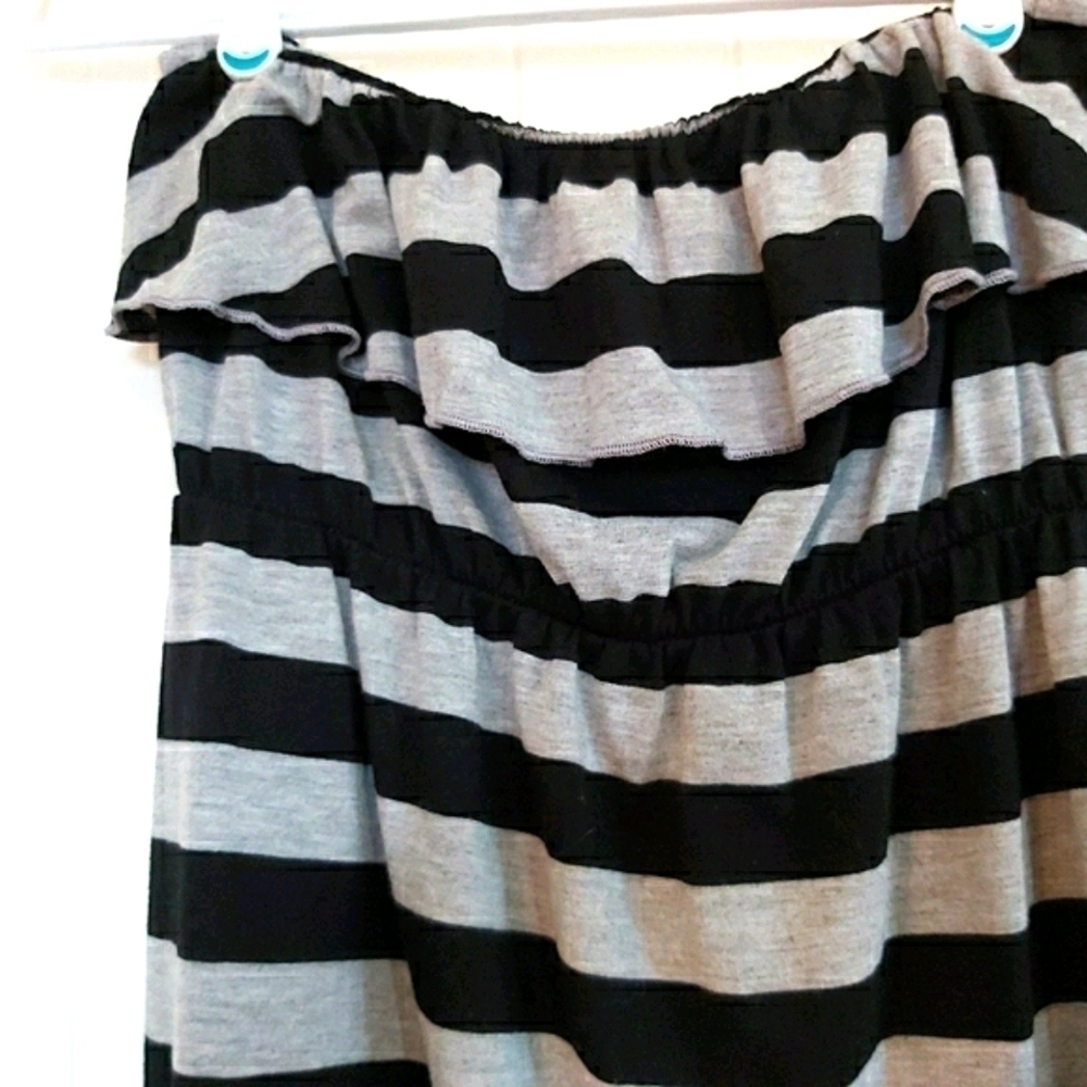 SWS STRIPED STRAPLESS SUMMER DRESS//B2A - Picture 2 of 4